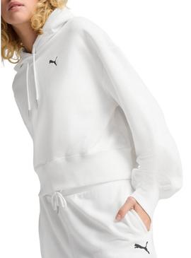 Moletom Puma Wardrobe branco para mulher.