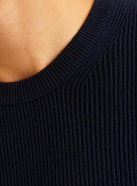 Camiseta Jack and Jones Perfect azul marinho para homem.