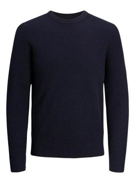 Camiseta Jack and Jones Perfect azul marinho para homem.