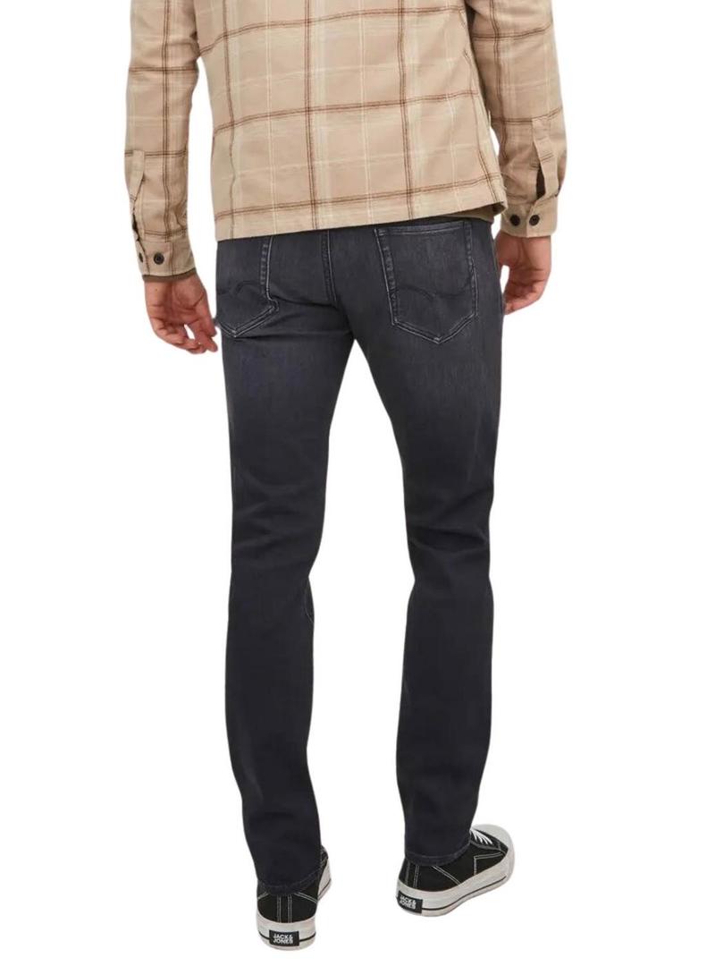 Calça de ganga Jack and Jones Gleen preta para homem.