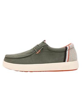 Sapatos Walkin Pitas Canna verde para homem