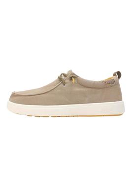 Sapatos Walkin Pitas Wallabi Biarritz bege para homem.