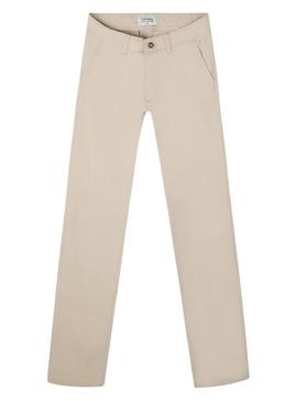 Calça chino Silbon Sport bege para homem.