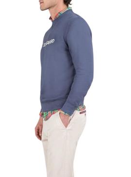 Moletom El Ganso Flocado azul para homem.