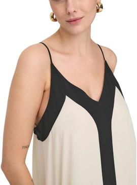 Vestido Only Diana bege para mulher
