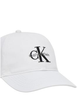Boné Calvin Klein Jeans Monologo Embroidery branco para homem