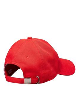 Boné Calvin Klein Jeans Monologo Baseball vermelho para homens.