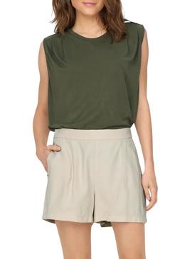 Camiseta Only Free verde para mulher.