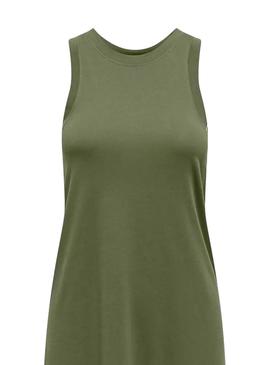 Vestido verde Only May para mulher.