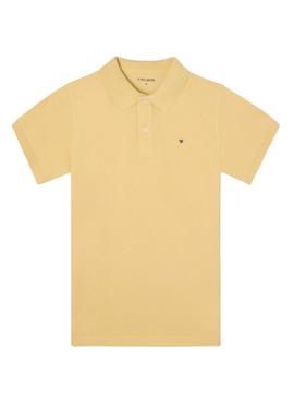  Polo Clássica amarela para homem