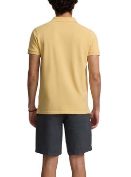  Polo Clássica amarela para homem