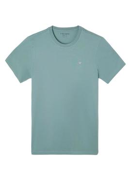 Camiseta Silbon Rombos turquesa para homem.