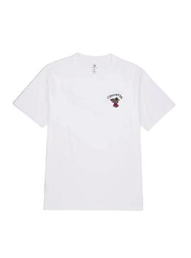 Camiseta Converse Piscina branca para homem.