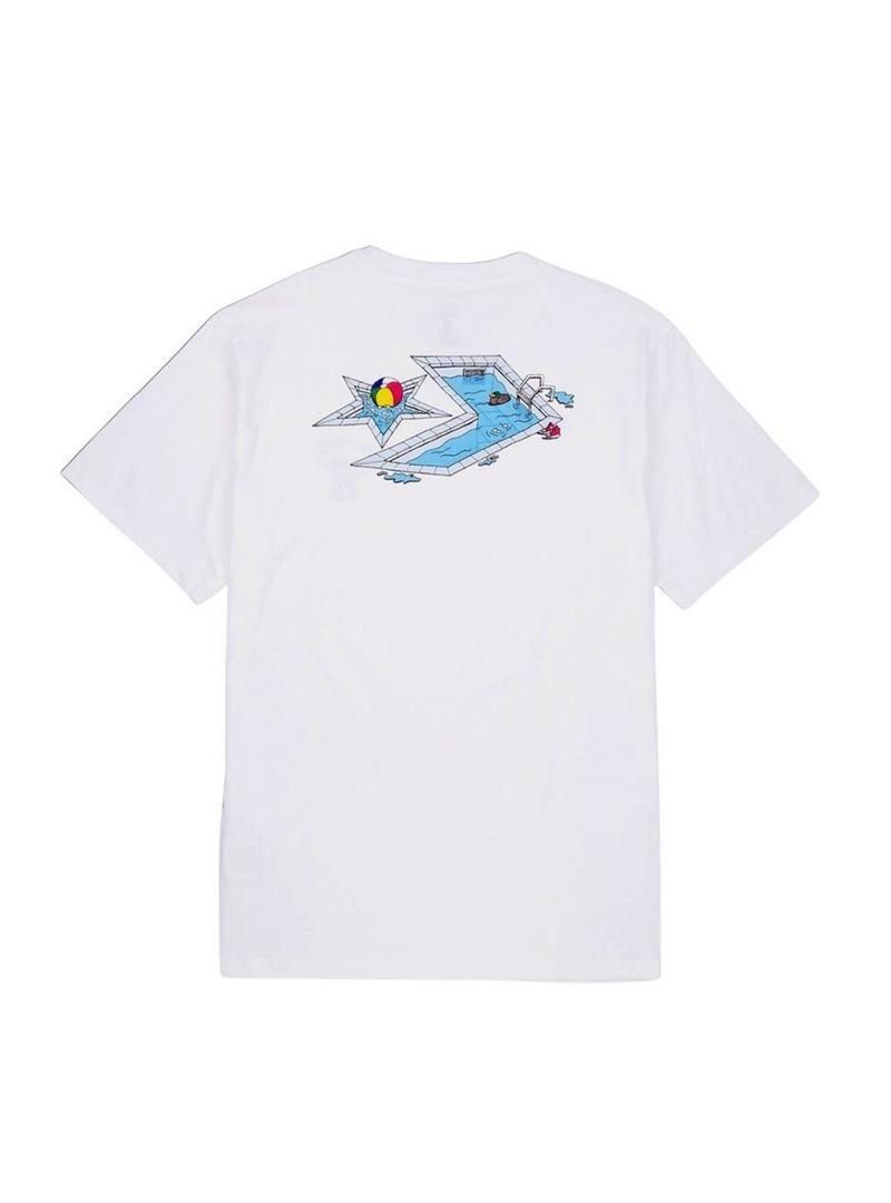 Camiseta Converse Piscina branca para homem.