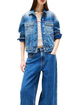 Jaqueta jeans Tommy Jeans Trucker azul para mulher.