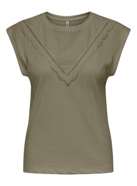 Camiseta Only Delia verde para mulher