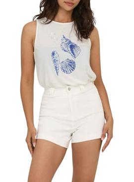 Camiseta Only Free branca para mulher