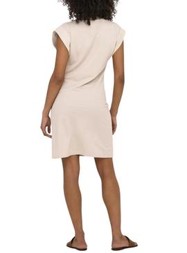 Vestido Only Jany bege para mulher