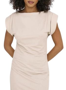 Vestido Only Jany bege para mulher