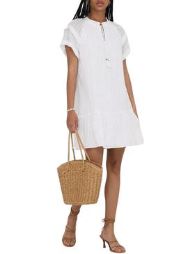 Vestido Only Nalla branco para mulher.