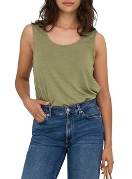 Camiseta Only Freda verde para mulher