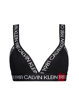 Sutiã Calvin Klein sem forro 1981 Bold Preto