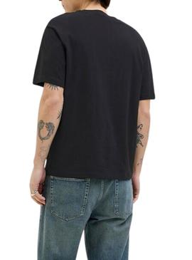 Camisa Jack and Jones Porto preta para homem.