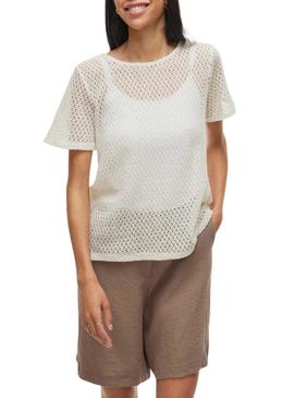 Camiseta Vila Mine branca para mulher.