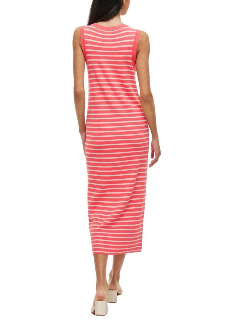 Vestido Vila Zicha coral para mulher.