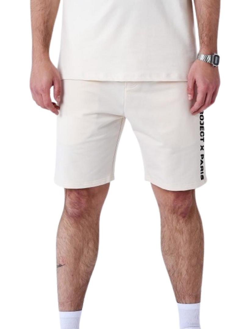 Bermudas Projeto x Paris Logo bege para homem