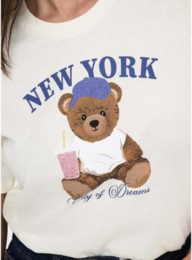 Camiseta Only Rosa Nova Iorque para mulher.