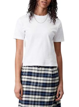 Camiseta Carhartt Luca branca para mulher.