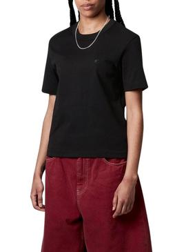 Camiseta Carhartt Luca preta para mulher.