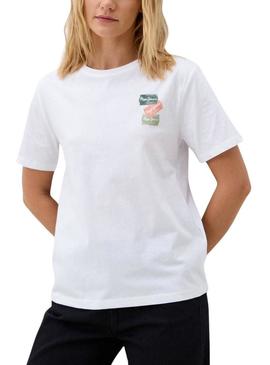 Camisa Pepe Jeans Raven branca para mulher.