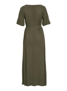Vestido Vila Vipaliva verde para mulher
