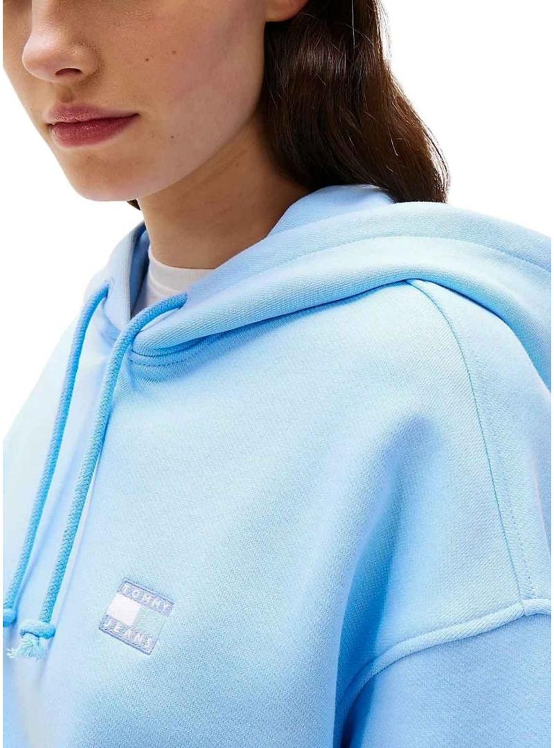 Moletom Tommy Jeans Boxy azul para mulher