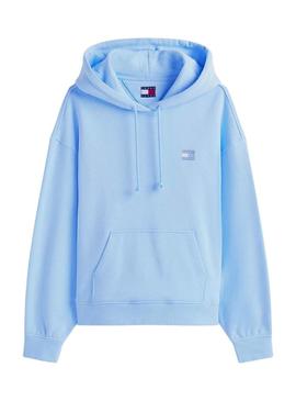 Moletom Tommy Jeans Boxy azul para mulher