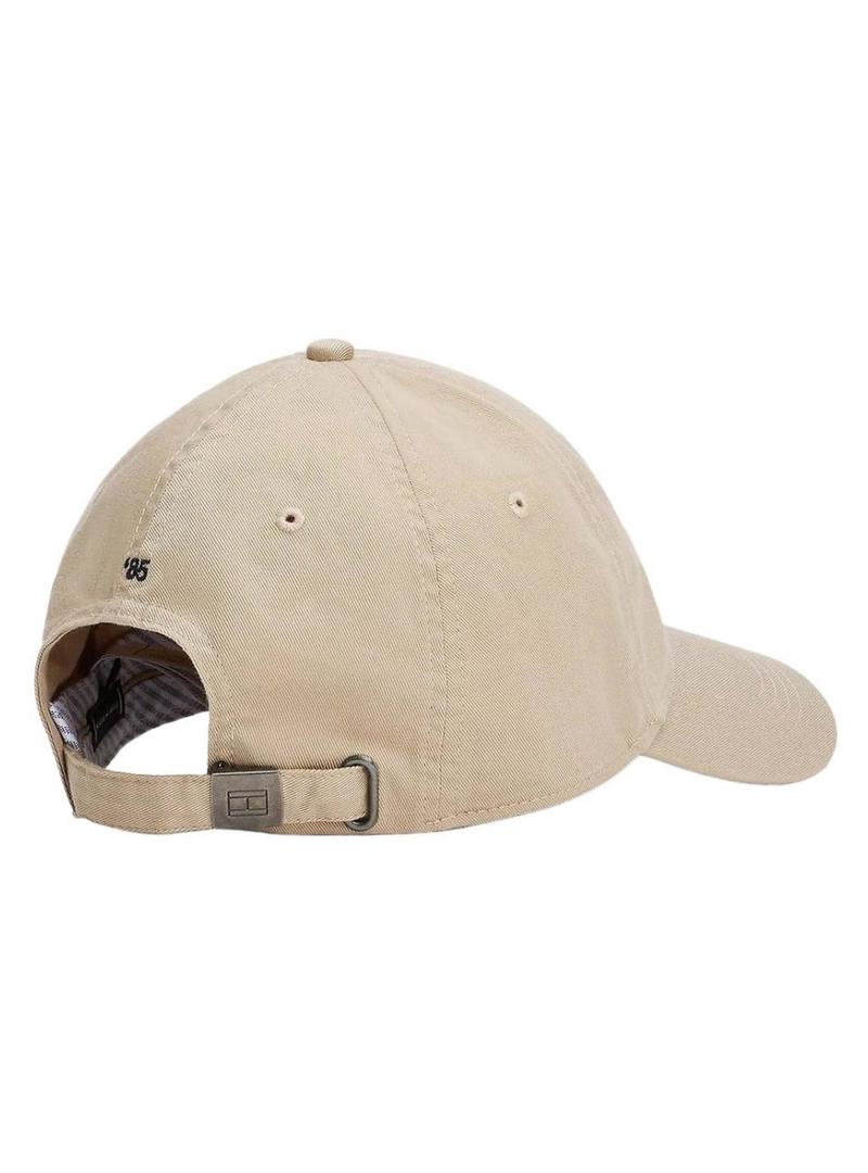 Boné Tommy Hilfiger Flag Soft bege para homem