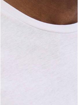 Camiseta Jack and Jones Jaxon branca para homem.