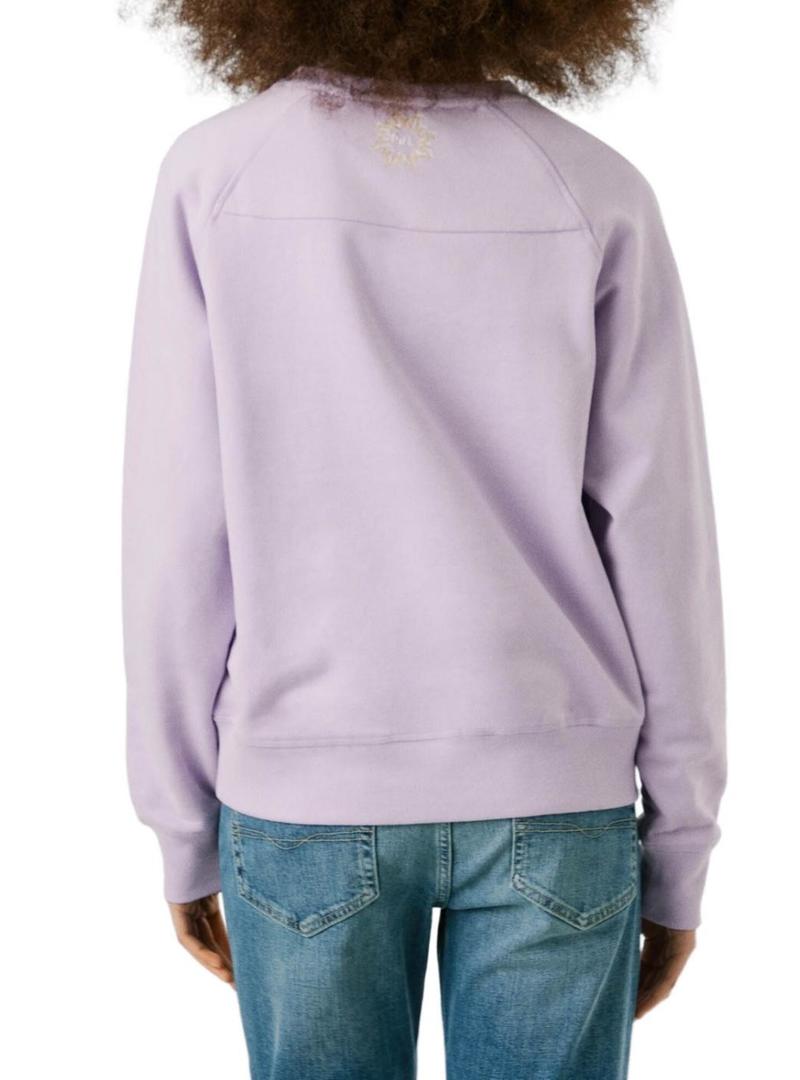 Moletom Pepe Jeans Alison lilás para mulher