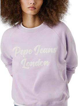 Moletom Pepe Jeans Alison lilás para mulher