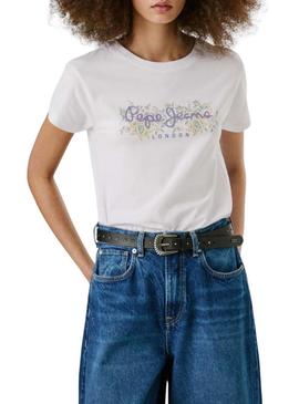 Camiseta Pepe Jeans Ava branca para mulher