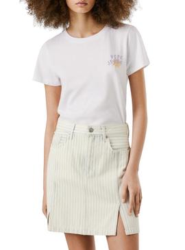 Camisa Pepe Jeans Amanda branca para mulher.