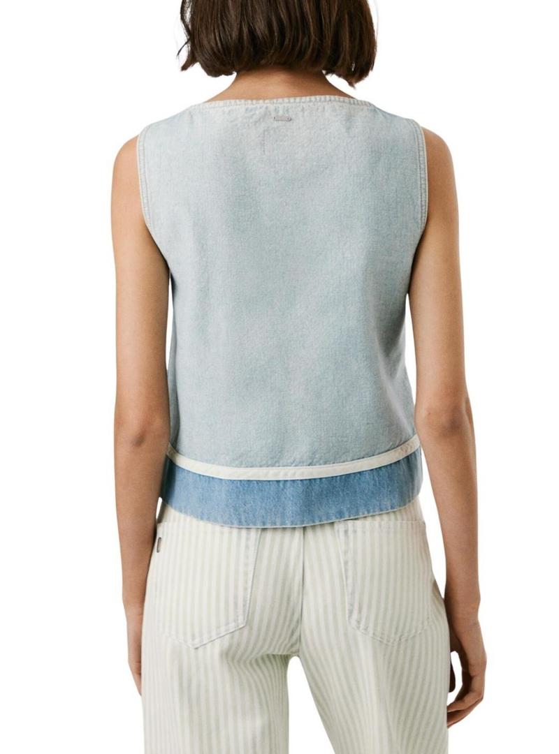 Top Pepe Jeans Bowie denim para mulher