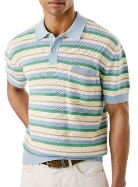 Polo de malha Pepe Jeans Preston listrado para homem.