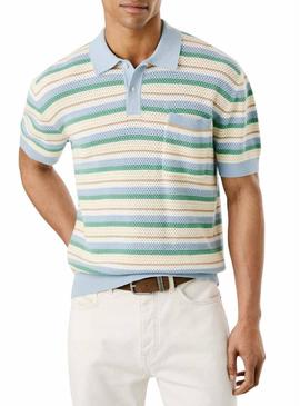 Polo de malha Pepe Jeans Preston listrado para homem.