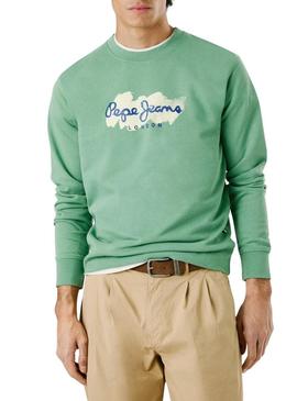  Sweatshirt Pepe Jeans Milton verde para homem.