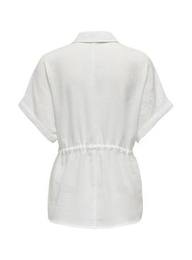 Camisa Only Emmia branca para mulher.