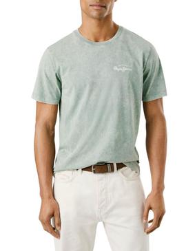 Camiseta Pepe Jeans Terell verde para homem.