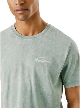 Camiseta Pepe Jeans Terell verde para homem.